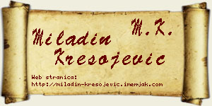 Miladin Kresojević vizit kartica